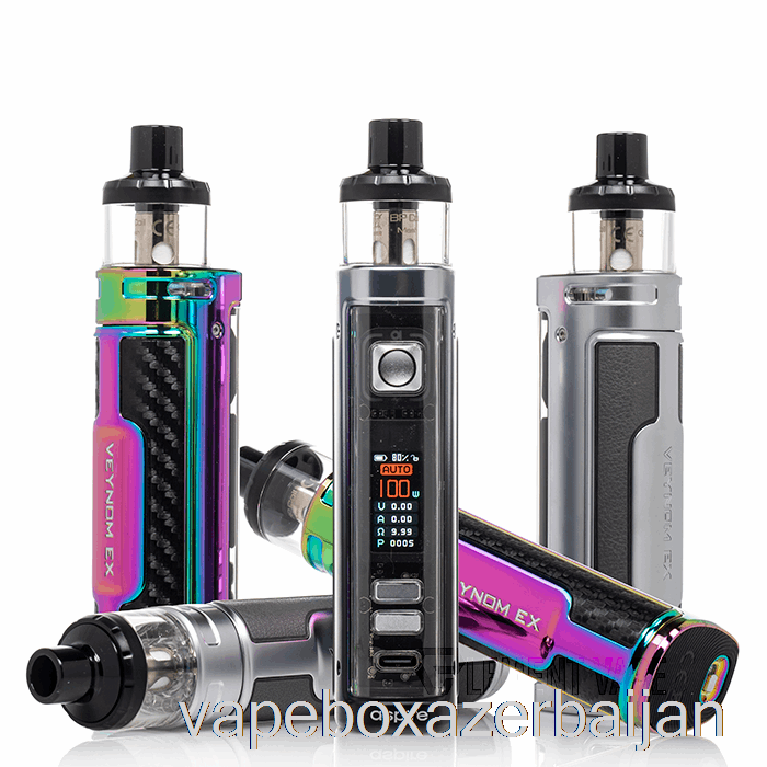 Vape Box Azerbaijan Aspire Veynom EX 100W Pod System Chrome Blue Fade